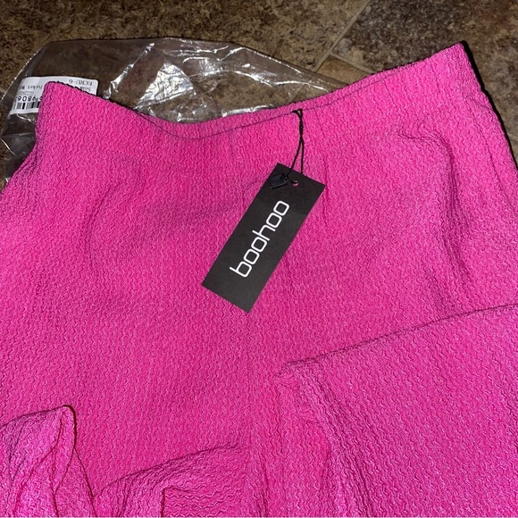 PETITE CRINKLE RIB FLARE Boohoo - Picture 7 of 7